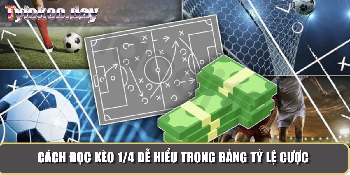 Cách đọc kèo 1/4 dễ hiểu trong bảng tỷ lệ cược